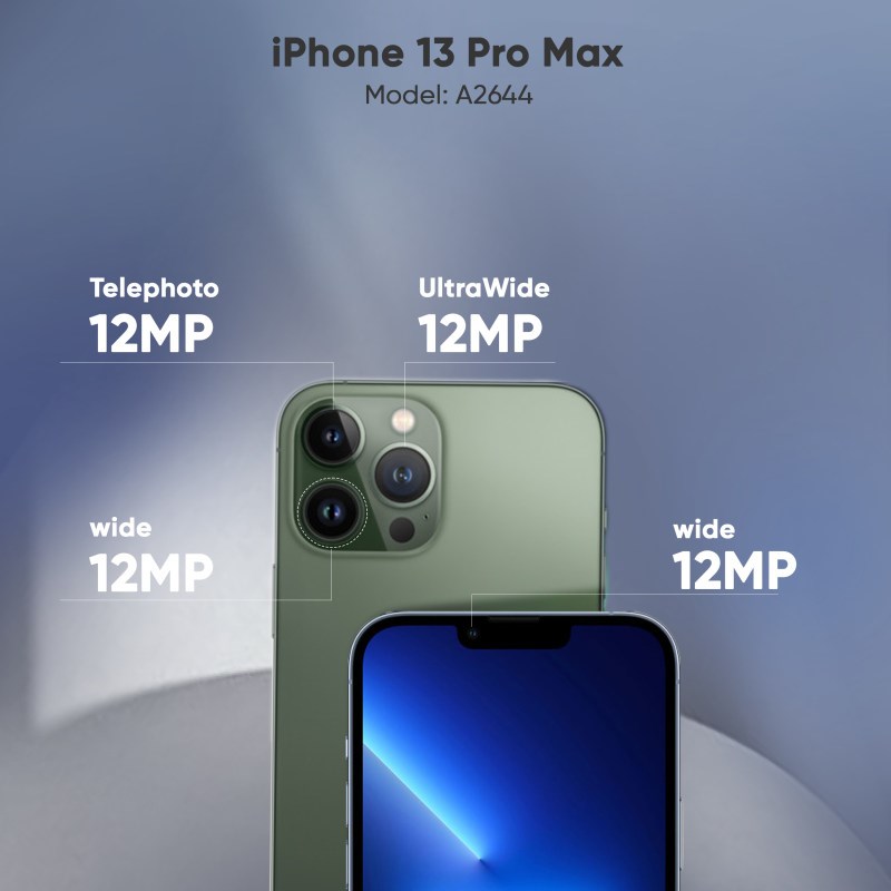 گوشی موبایل اپل مدل iPhone 13 Pro Max A2644 دو سیم‌ کارت ظرفیت 1 ترابایت و رم 6